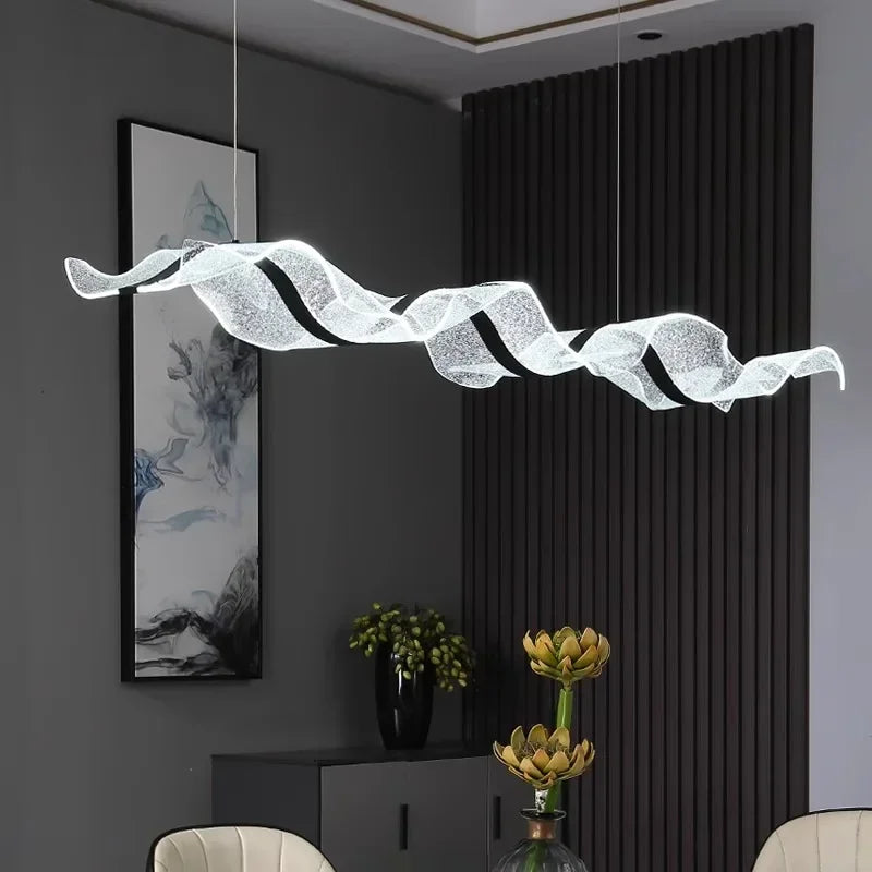Noor Line Acrylic Chandelier – Dimmable – product detail 4