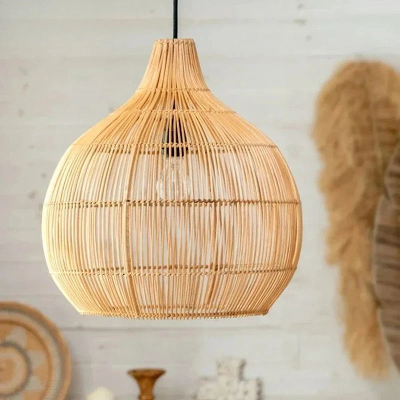 Ginevra Wabi-Sabi Rattan Chandelier for Bedroom – Vintage