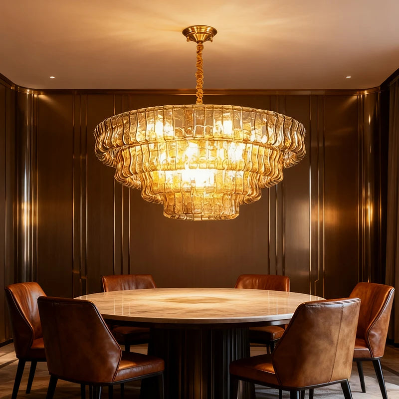 Modern Glass Chandelier For Bedroom – product view