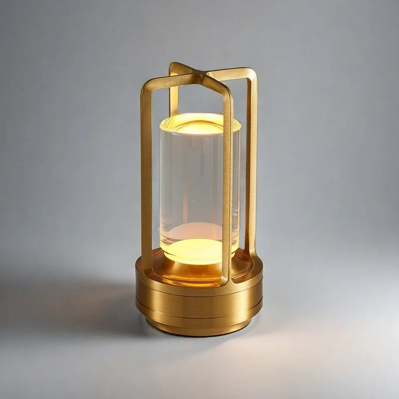 Acrylic Table Lamp – Modern Minimalist Cordless Rechargeable for Bedside, Restaurant Table, Desk & Office | Solenne Grove by Evenlyr