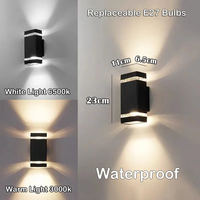 Elara E27 Up-and-Down Outdoor Wall Light for Front Door – IP65