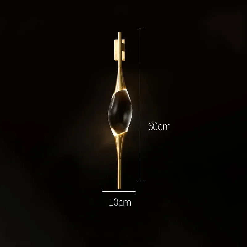 Sable Veil Sculptural Crystal Wall Sconce – product view 9