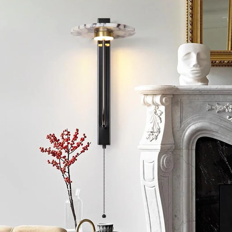 Evania Veil Alabaster Wall Sconce – product view 3