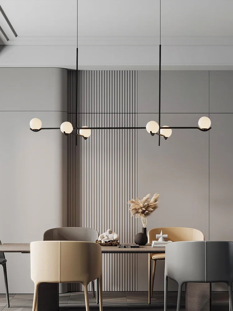Glass Globe Chandelier – Modern LED for Bedroom & Bedside, Dining Room & Kitchen | Seren Glow by Evenlyr