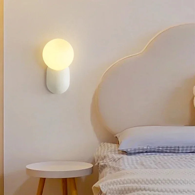 Glass Wall Sconce – Modern LED for Bathroom, Bedroom & Bedside | Amaya Crest by Evenlyr