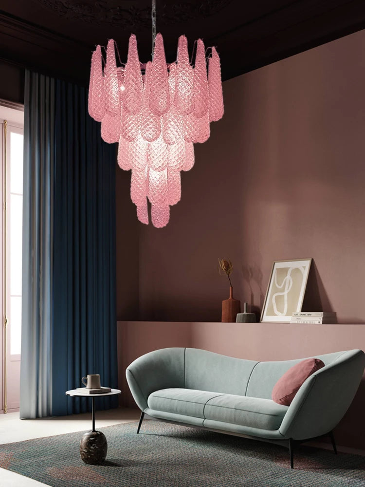Glass Chandelier – Modern LED for Living Room, Bedroom & Bedside | Solenne Dome by Evenlyr