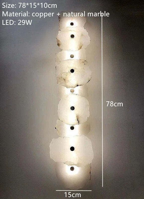 Noma Ridge Natural Marble Wall Sconce – Luxury – product detail 8