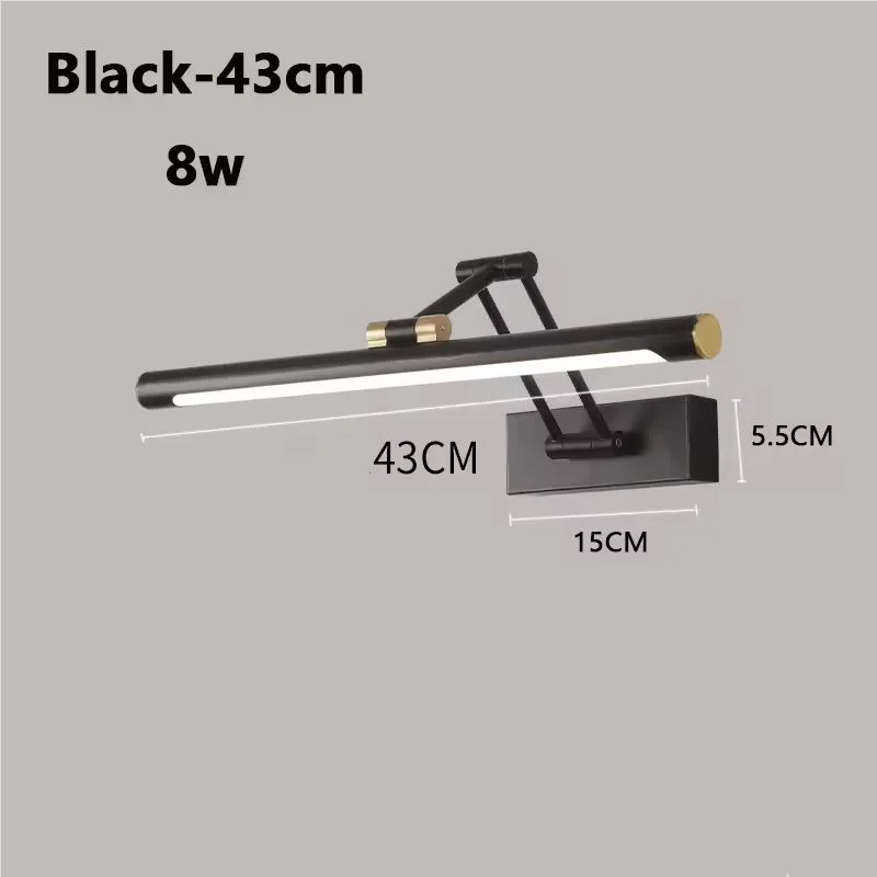 Juniper Foldable LED Vanity Mirror Light for Bathroom – detail view 7