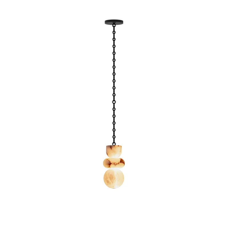 Alabaster & Marble Chandelier – Modern Dimmable LED for Living Room, Bedroom & Bedside | Maris Glow by Evenlyr