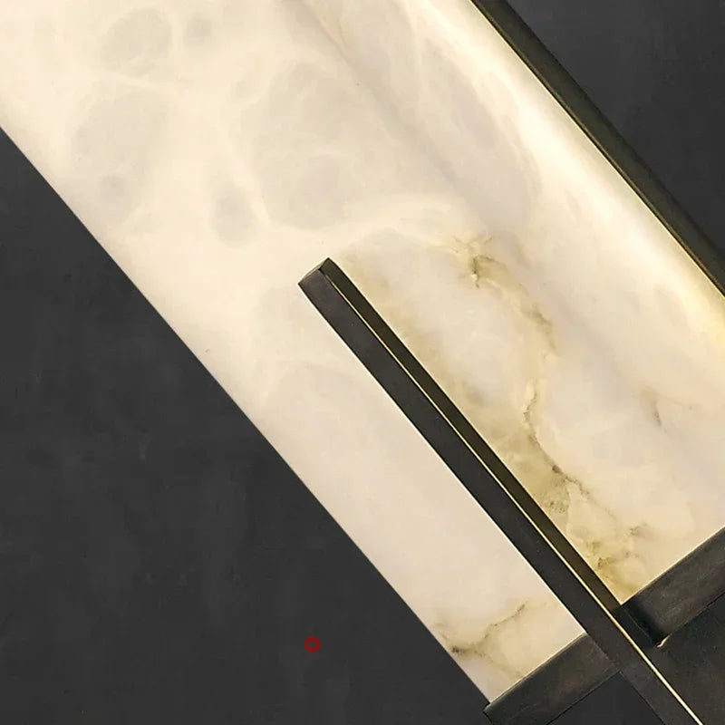 Iris Fold Marble Wall Sconce – Minimalist – product detail 2