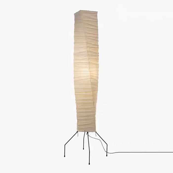 Rice Paper Floor Lamp – Wabi-Sabi Japanese for Living Room, Bedroom, Reading Corner | Mirelle Cascade by Evenlyr