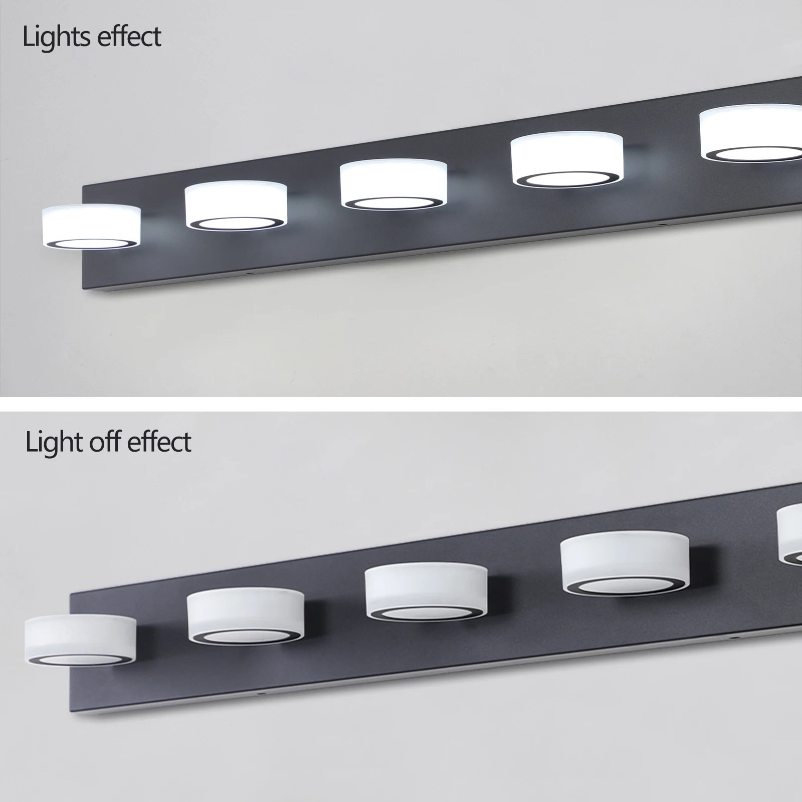 Metal LED Bathroom Vanity & Mirror Light – Modern LED for Bathroom | Oriana Line by Evenlyr
