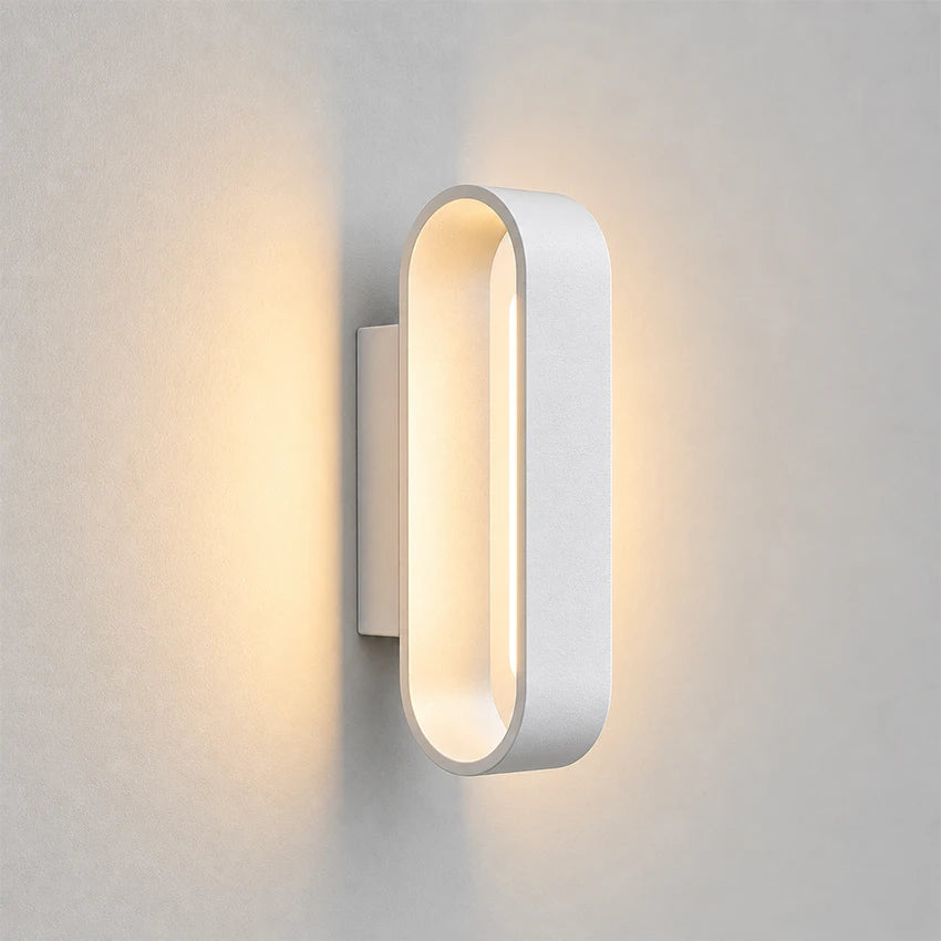 Quintara 12W Rounded-Rectangle Aluminum Wall Sconce for Hotel Hallway