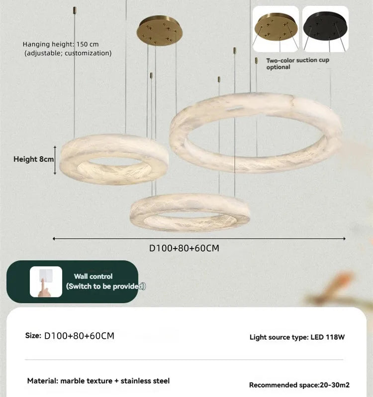 Nero Prism Natural Marble Chandelier – Vintage – product detail 10