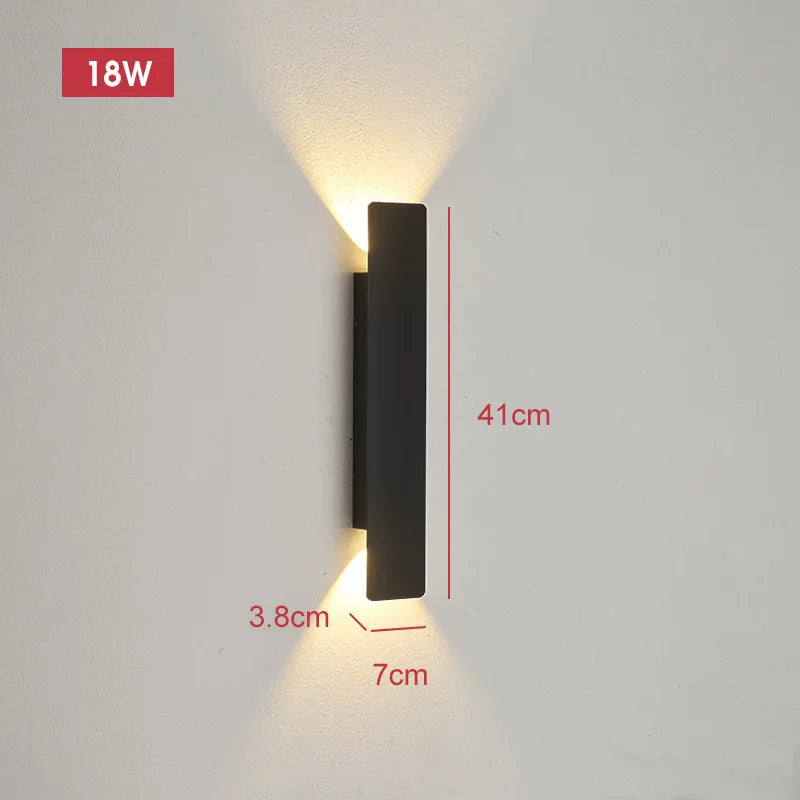 Caspian 18W Strip Outdoor Wall Light for Exterior Wall – Aluminum – detail view 10