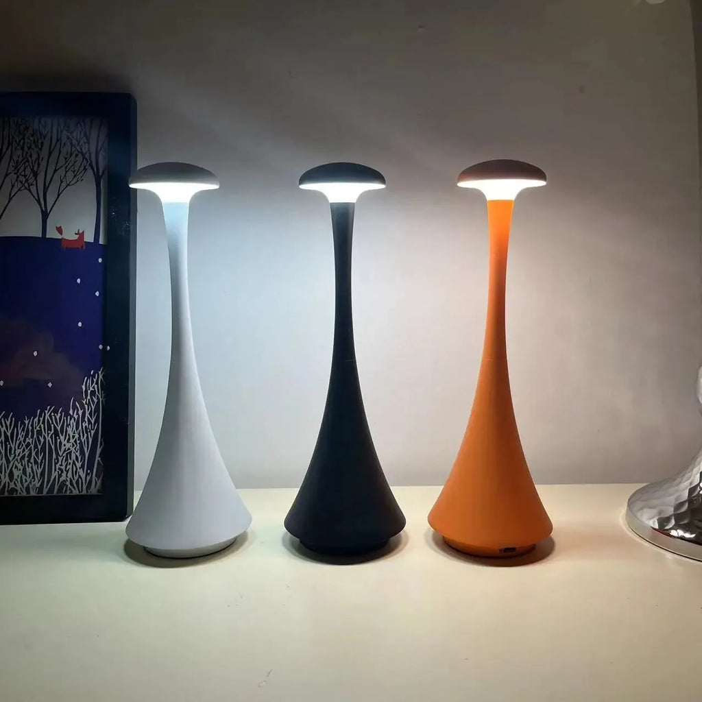 Designer Table Lamp – Modern Minimalist Cordless Rechargeable for Bedside, Hotel Room, Restaurant Table | Thalia Grove by Evenlyr