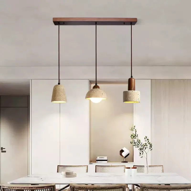 Zorin Veil Travertine Pendant Light – Mid-Century Travertine Pendant Lights for Restaurant