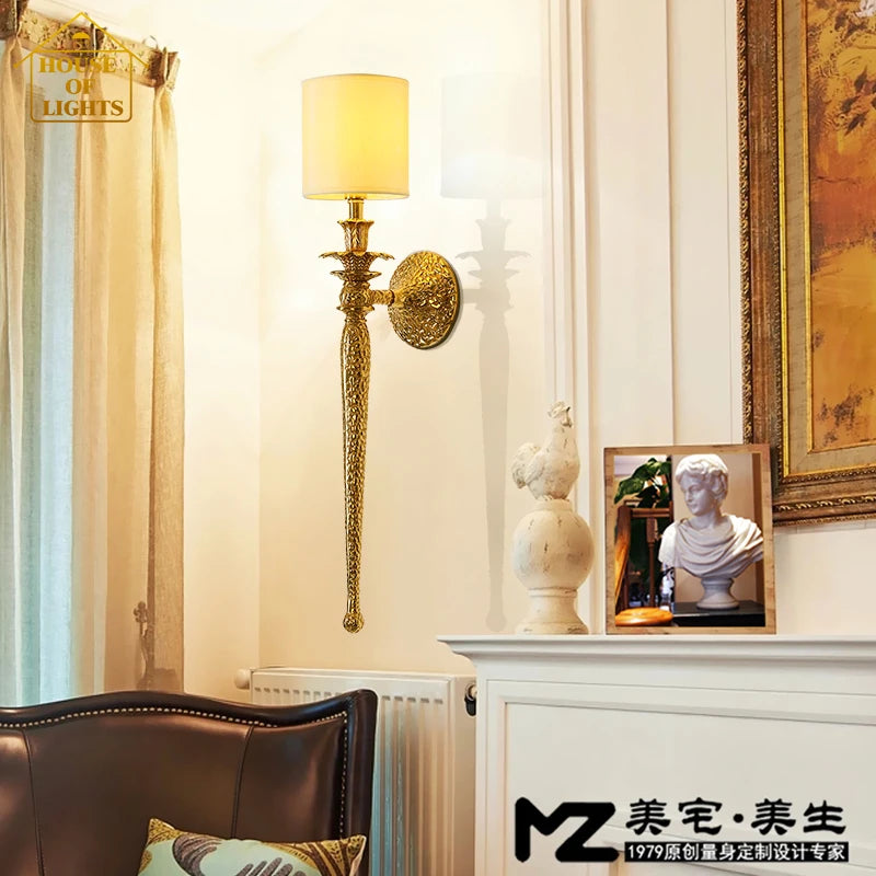 Copper Wall Sconce – European Classic for Bedroom, Living Room, Hallway | Celine Beam by Evenlyr