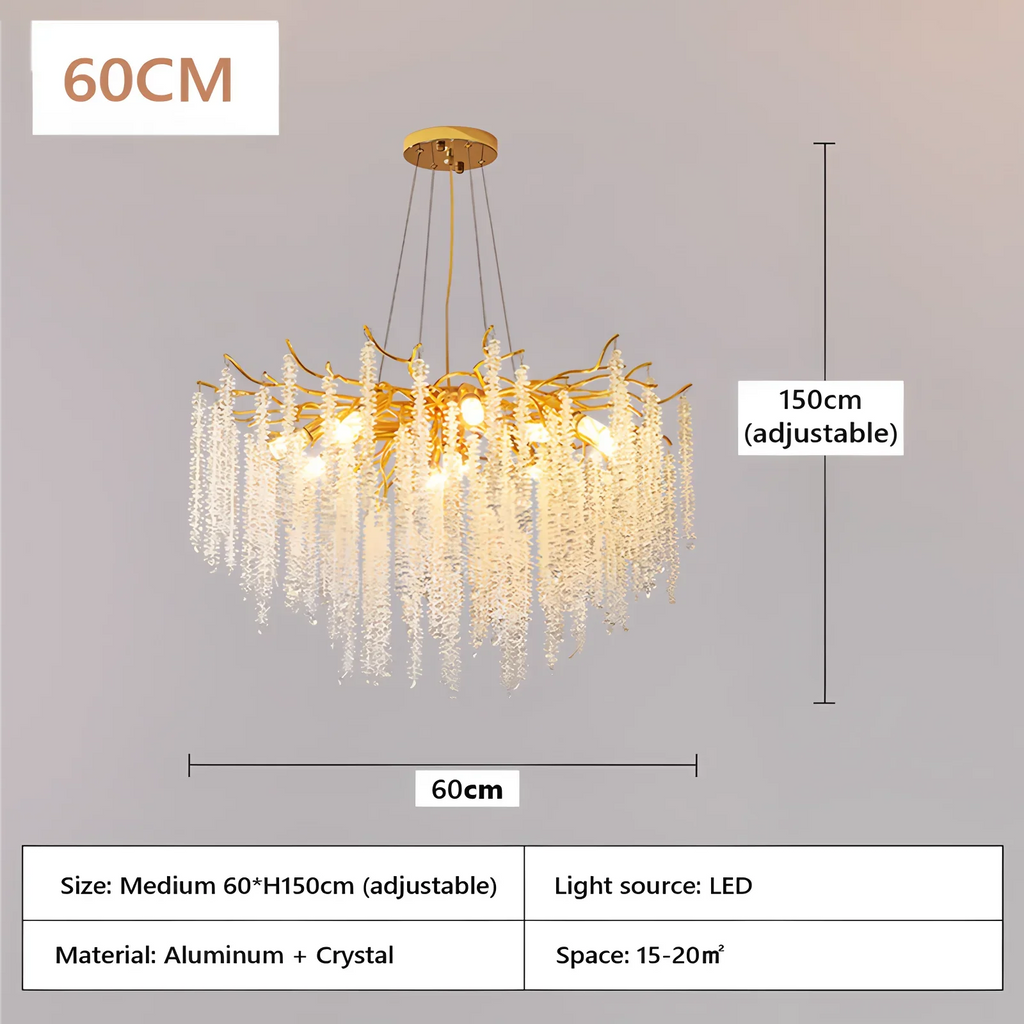 Crystal Chandelier – Nordic Modern LED for Bedroom & Bedside, Living Room | Maris Orbit by Evenlyr