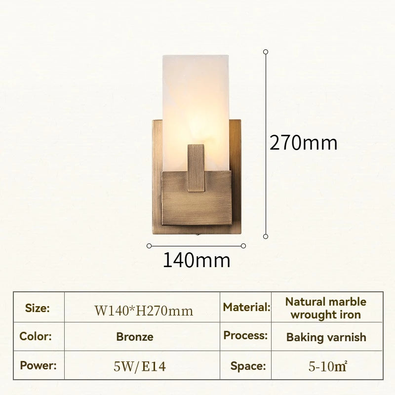Livia Muse Natural Marble Wall Sconce – Dimmable – product detail 7
