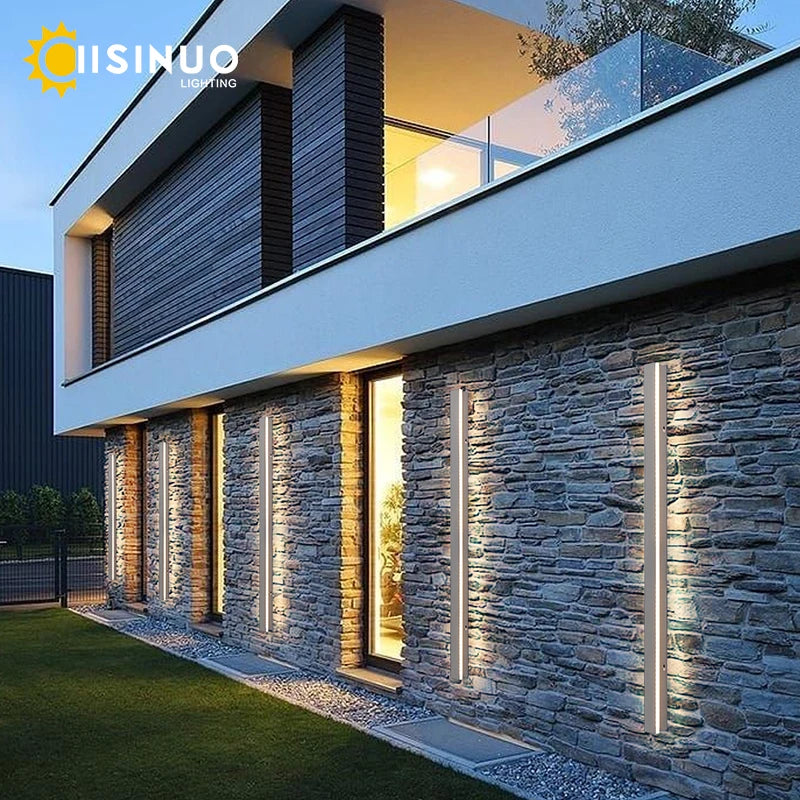 Kensley Linear Motion Sensor Outdoor Wall Light for Villa Exterior – IP65 – detail view 3