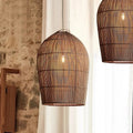 Rattan Chandelier – Wabi-Sabi Japanese for Dining Room, Living Room, Foyer | Halcyon Beam by Evenlyr