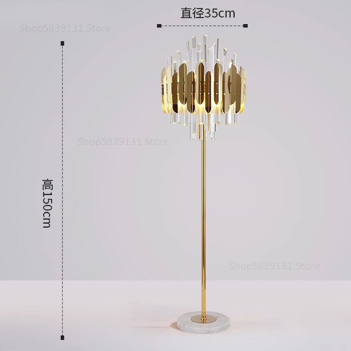 Lune Crown Glass Floor Lamp – Nordic – product detail 12