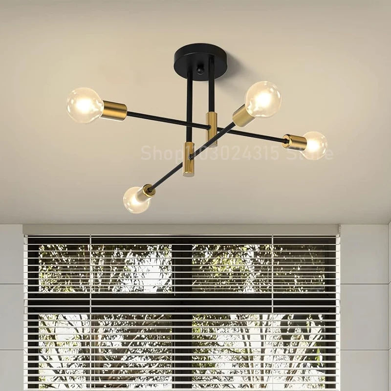 Metal Branch Chandelier – Nordic Modern LED for Hallway & Entryway, Restaurant & Café | Alora Glow by Evenlyr