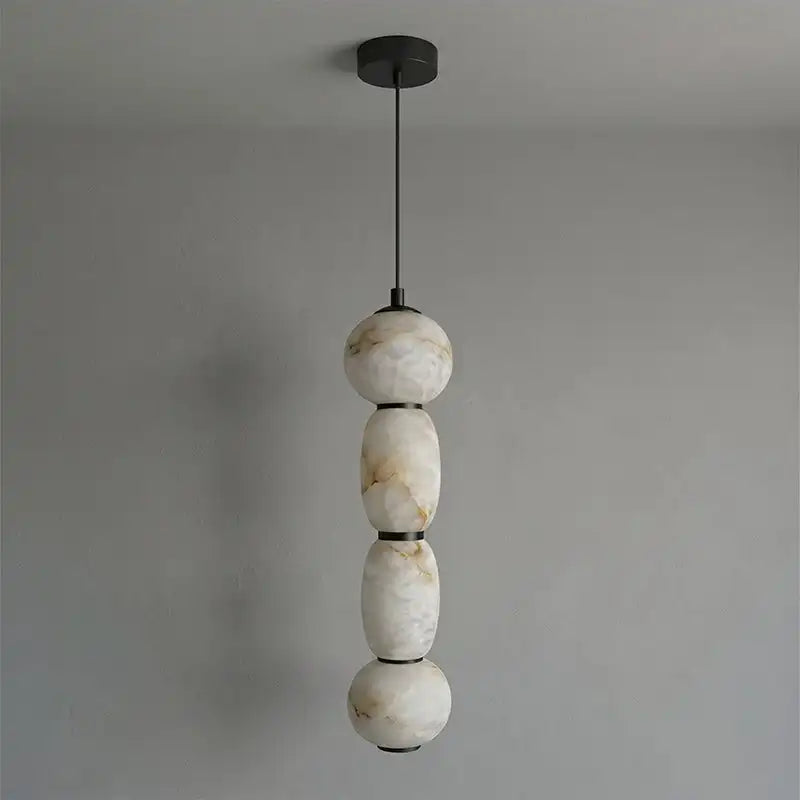 Valenne Halo Sculptural Alabaster Pendant Light – product view 3