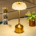 Metal Table Lamp – Vintage Modern Cordless Rechargeable for Bedside, Restaurant Table, Desk & Office | Giselle Petal by Evenlyr