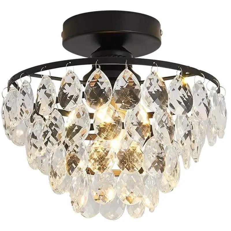 Firenze French Crystal Semi-Flush Ceiling Light for Hallway – detail view 5
