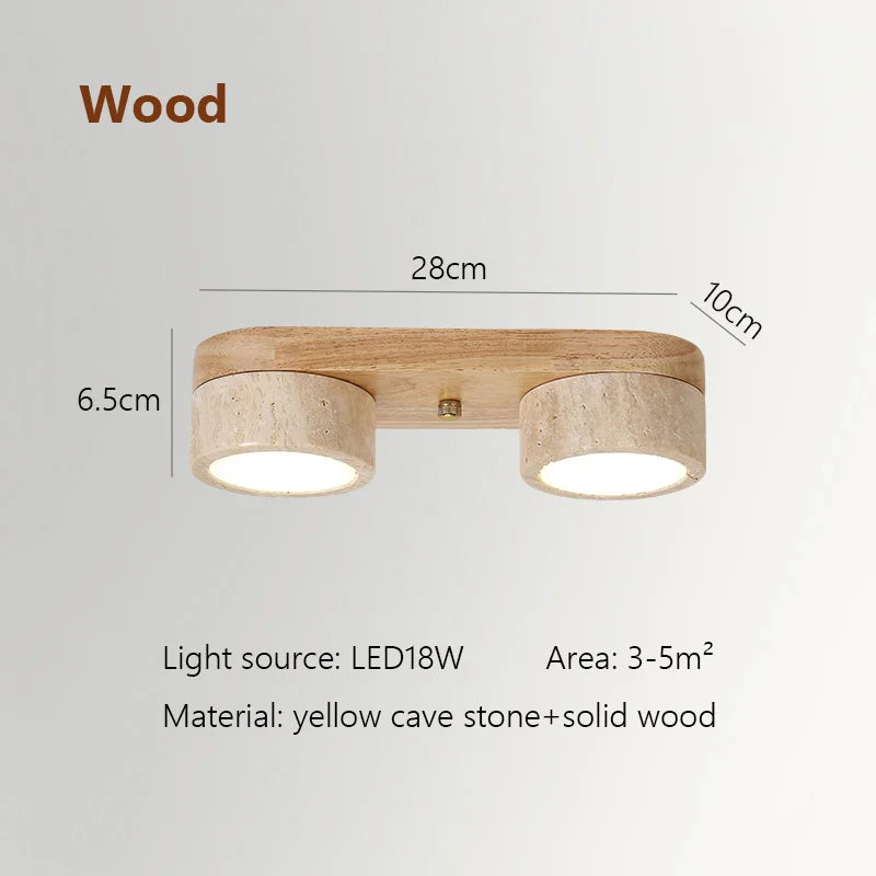 Hesper Veil Linear Travertine Ceiling Light – product view 8