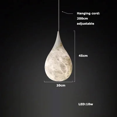 Delia Veil Sculptural Marble Pendant Light – product view 8