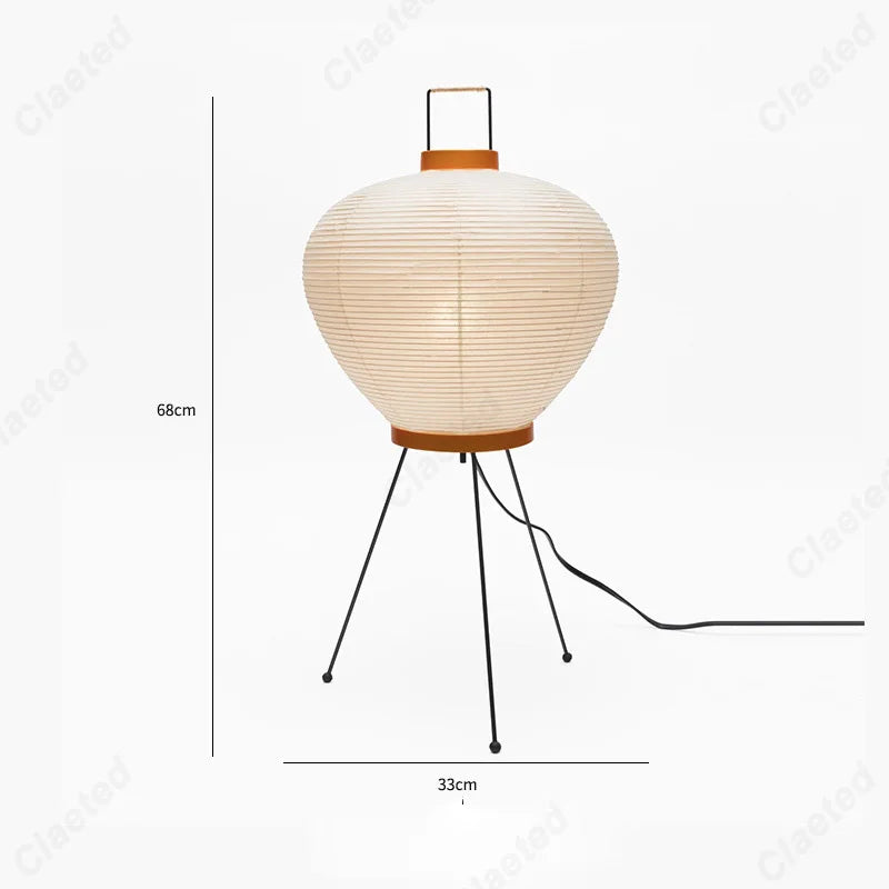 Rice Paper Floor Lamp – Vintage Modern for Living Room, Bedroom, Reading Corner | Solenne Cascade by Evenlyr