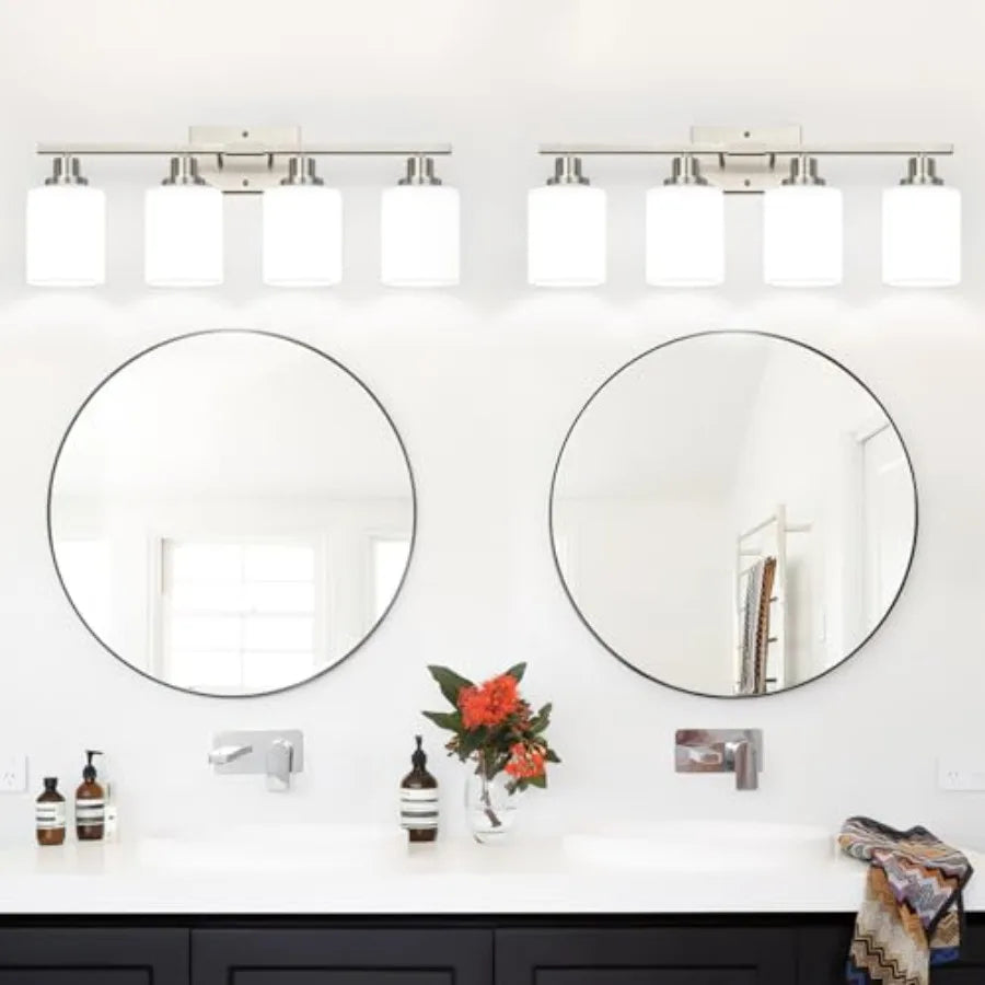 Firenze Milky-Glass Bathroom Vanity Light for Over Mirror