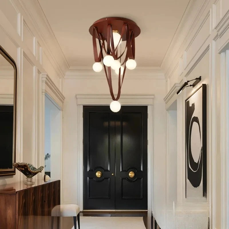 Glass Chandelier – Nordic Modern Dimmable LED for Dining Room, Living Room, Foyer | Jessamine Arc by Evenlyr