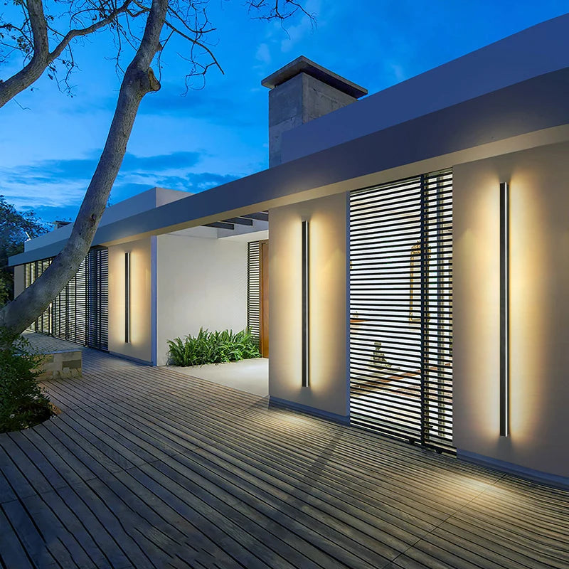 Liora Long Outdoor Wall Light for Porch – IP65 – detail view 3