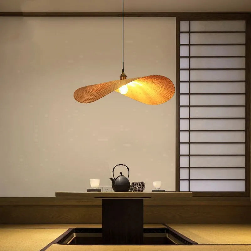 Tivoli Round Rattan Chandelier for Dining Room – Bamboo
