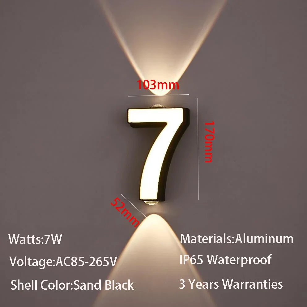 Liora 7W Illuminated House Number Light – IP65