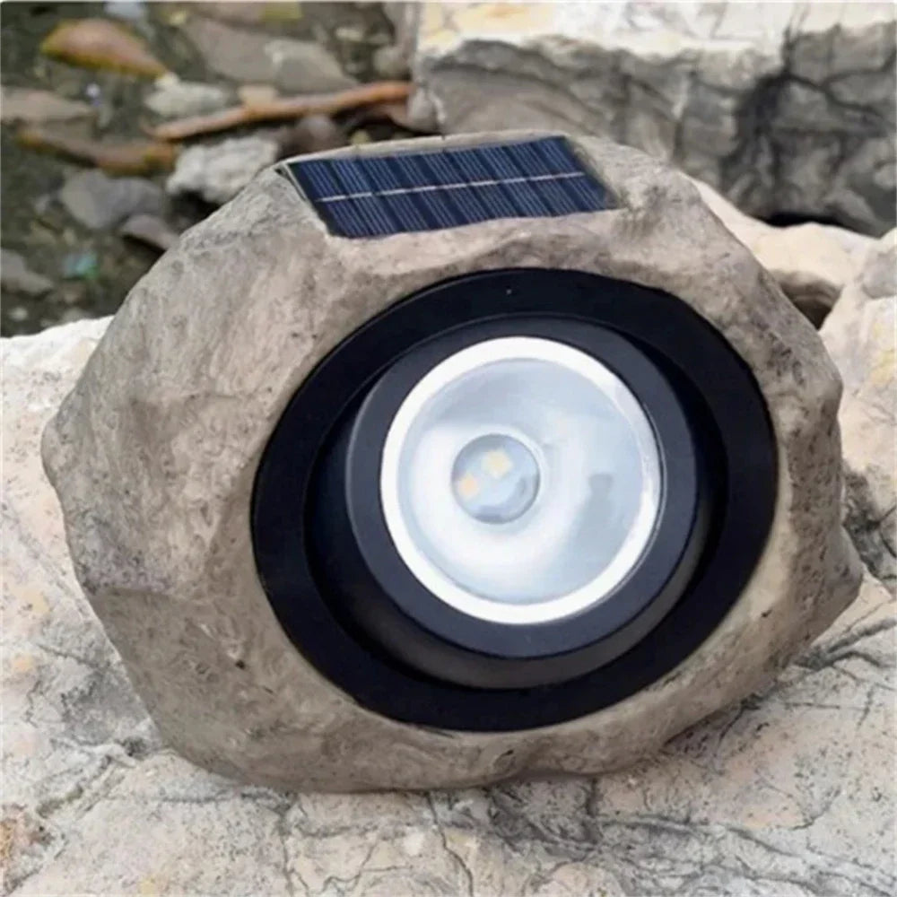 Neroli Simulated Stone Solar Garden Light for Pond or Lawn – detail view 2