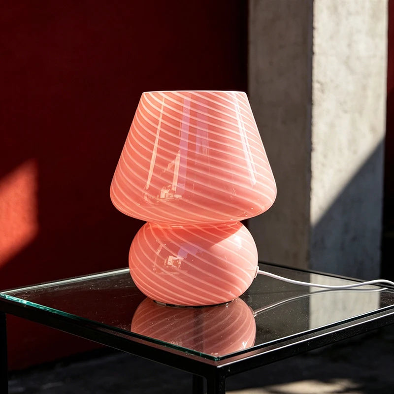 Murano-Style Glass Table Lamp – Modern Minimalist Dimmable LED for Bedside, Desk & Office, Living Room | Bellara Petal by Evenlyr