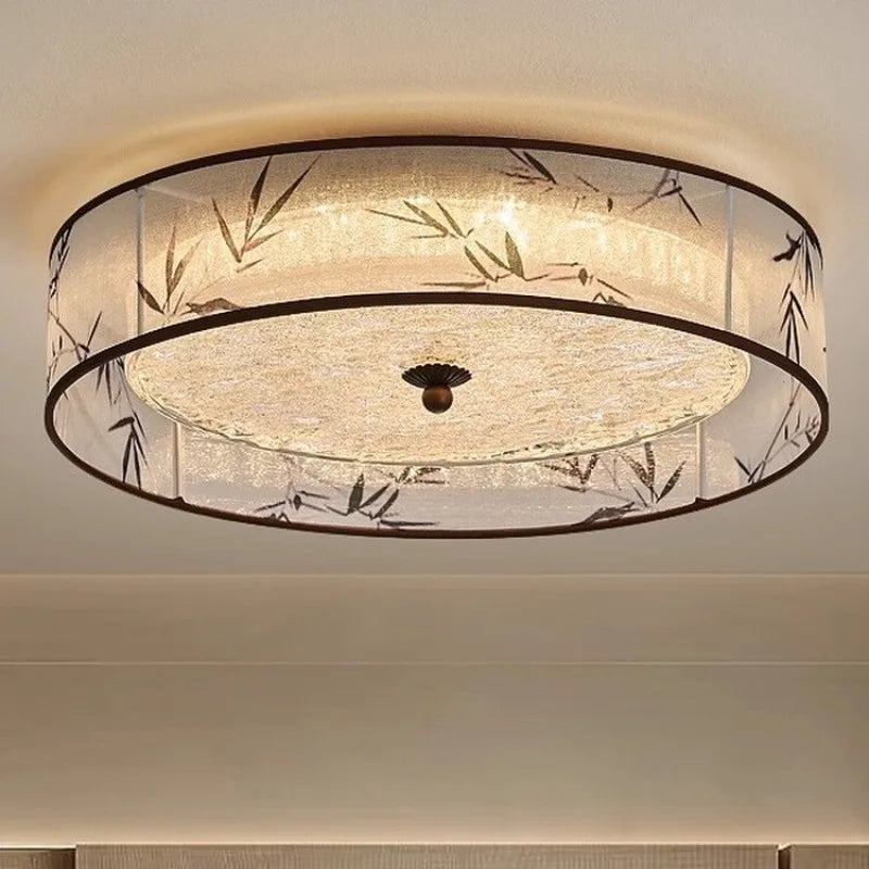 Glass & Fabric Pendant Light – Vintage Modern for Kitchen Island, Dining Room, Restaurant | Seraphine Arc by Evenlyr