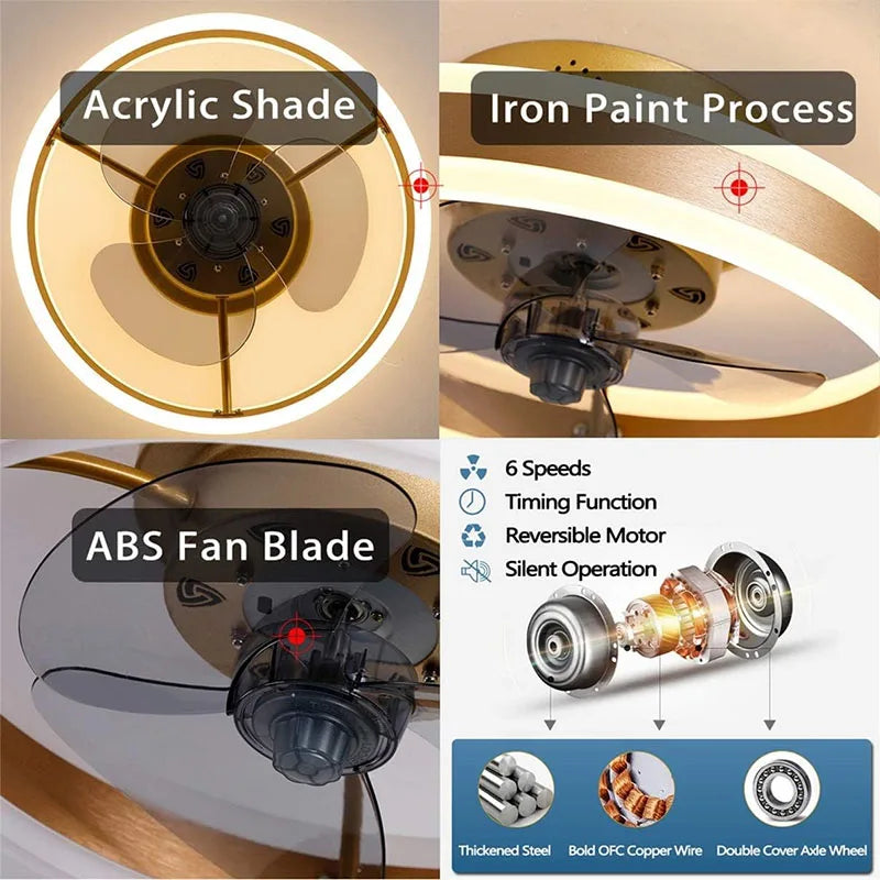 Orlena Halo Dimmable Metal Chandelier – product view 3