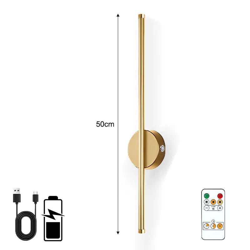 Metal Wall Sconce – Modern Minimalist Cordless Rechargeable for Bedroom, Dining Room, Hallway | Elowen Petal by Evenlyr