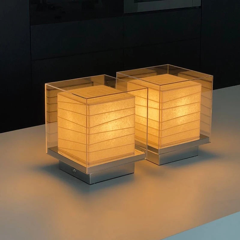 Paper & Glass Floor Lamp – Wabi-Sabi Japanese for Living Room, Bedroom, Reading Corner | Kaelis Orbit by Evenlyr