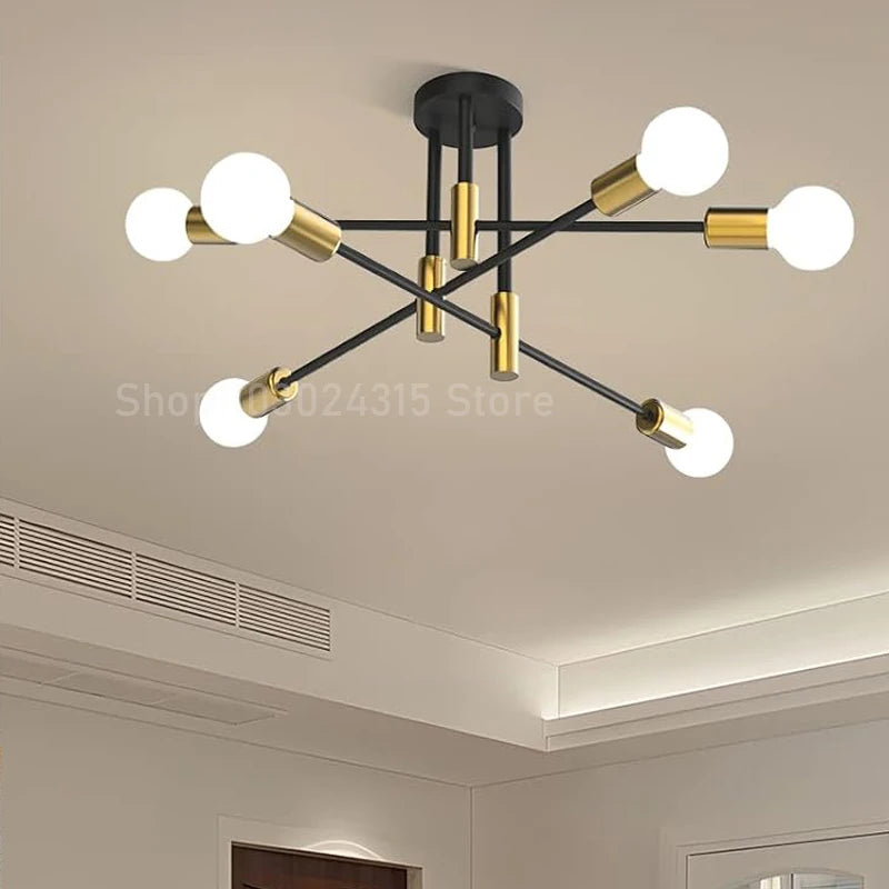 Metal Branch Chandelier – Nordic Modern LED for Hallway & Entryway, Restaurant & Café | Alora Glow by Evenlyr