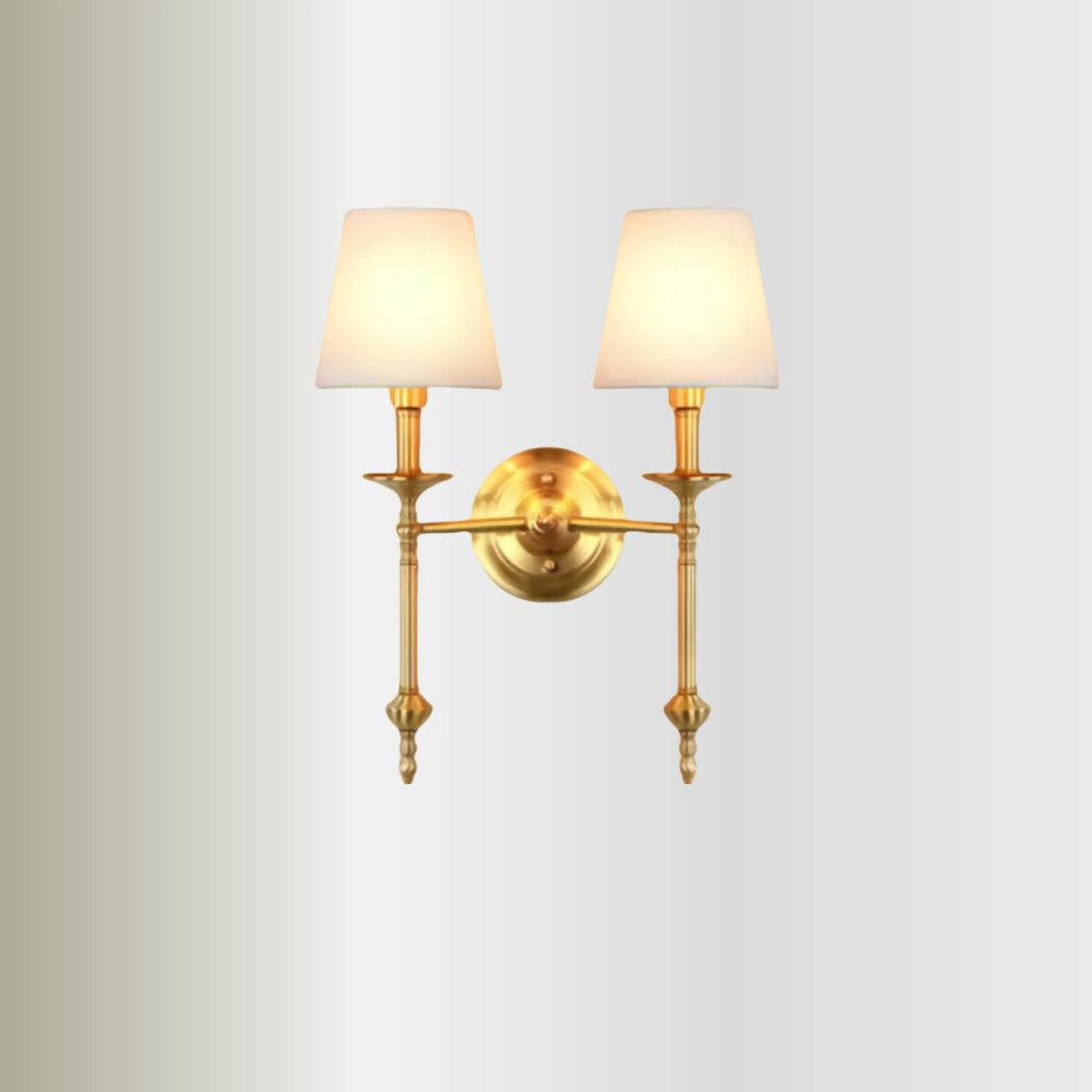 Simple Brass Fabric Wall Sconce Lamp Hotel Room Living Room Handmade Copper Wall Lighting Fixture Bedroom Reading Lamps