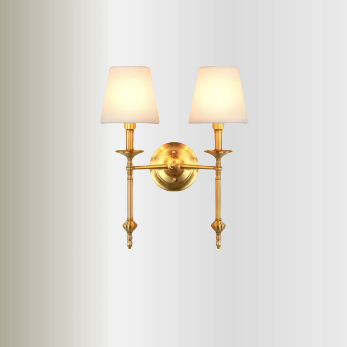 Simple Brass Fabric Wall Sconce Lamp Hotel Room Living Room Handmade Copper Wall Lighting Fixture Bedroom Reading Lamps