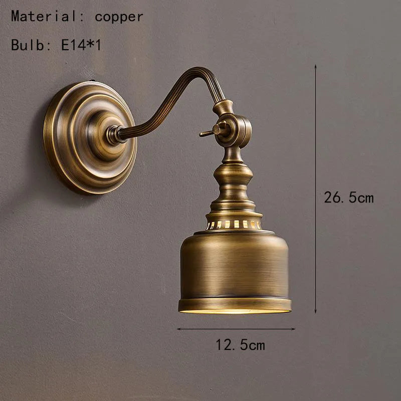 Brass Bedside Reading Wall Light For Bedroom – detail view 10