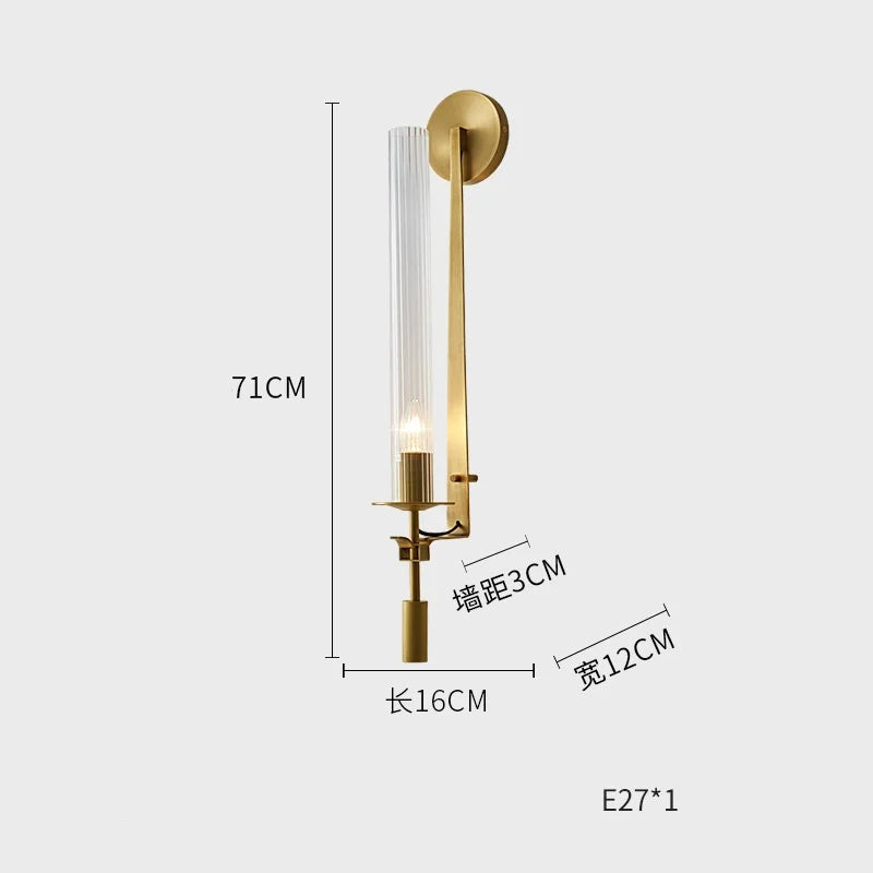 Xavia Veil Glass Wall Sconce – product view 8